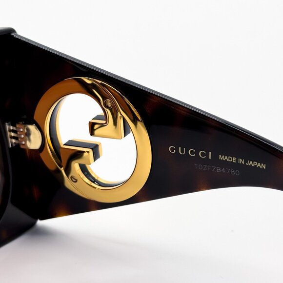 NEW GUCCI GG1254S 002 BUTTERFLY HAVANA BROWN WOMEN SUNGLASSES GUCCI - Picture 10 of 11